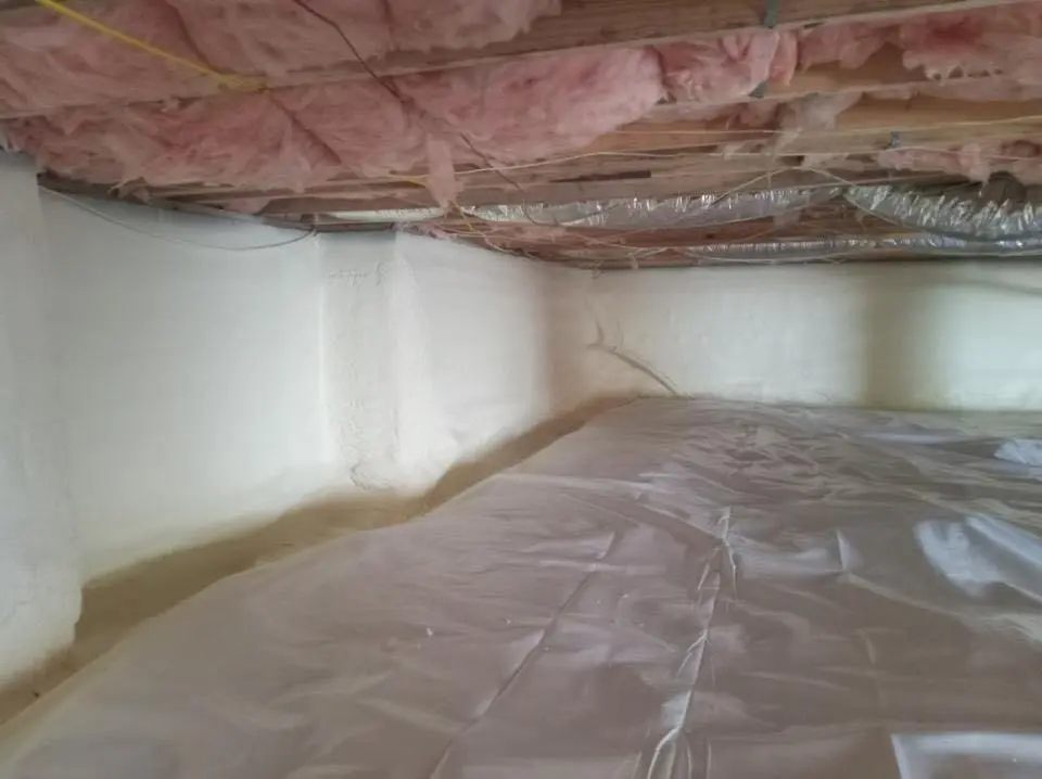 Crawl space encapsulation with closed-cell spray foam for Roof Waterproofing in Kennett Square